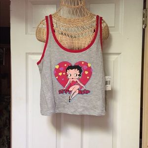 Betty Boop Crop Top Size Large NWT